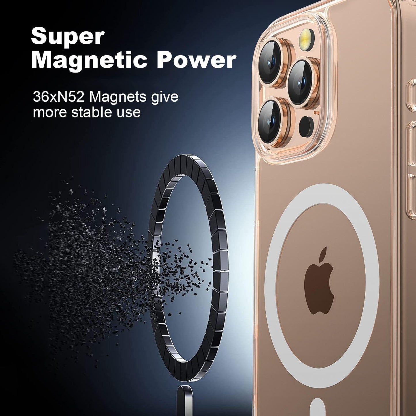 iPhone 16 Pro Case with 12FT Military-Grade Drop Protection, Slim and Clear Shockproof Cover.