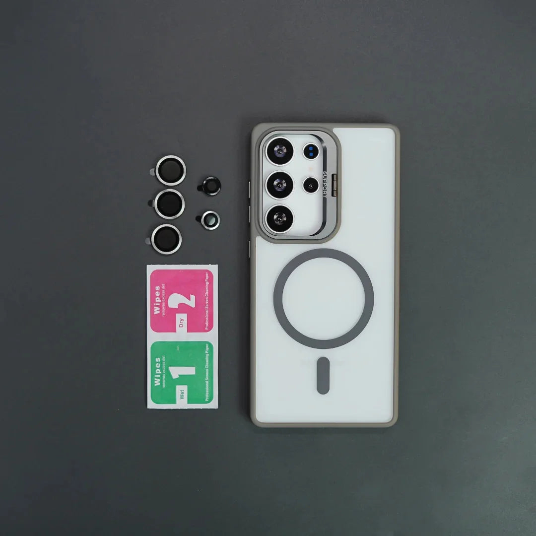 Galaxy S25 Ultra Supreme Feel Magnetic Lens Lock Kickstand