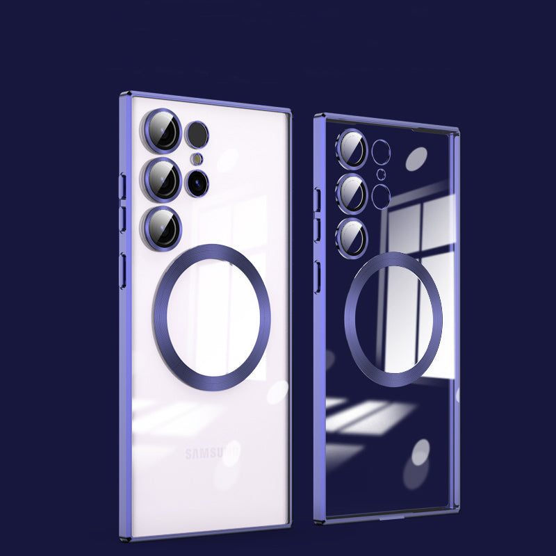 Samsung Galaxy S22 Ultra MagSafe Case with Camera Lens Protector,Magnetic Clear Case